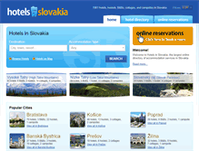 Tablet Screenshot of hotels-slovakia.com